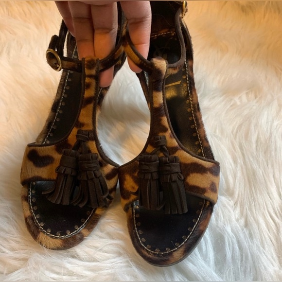 YSL Calf Hair Leopard heels - Picture 8 of 10